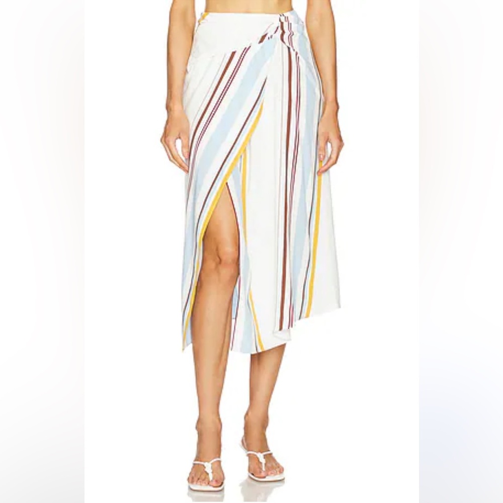 A.L.C. Clara Wrap Effect Twill Skirt